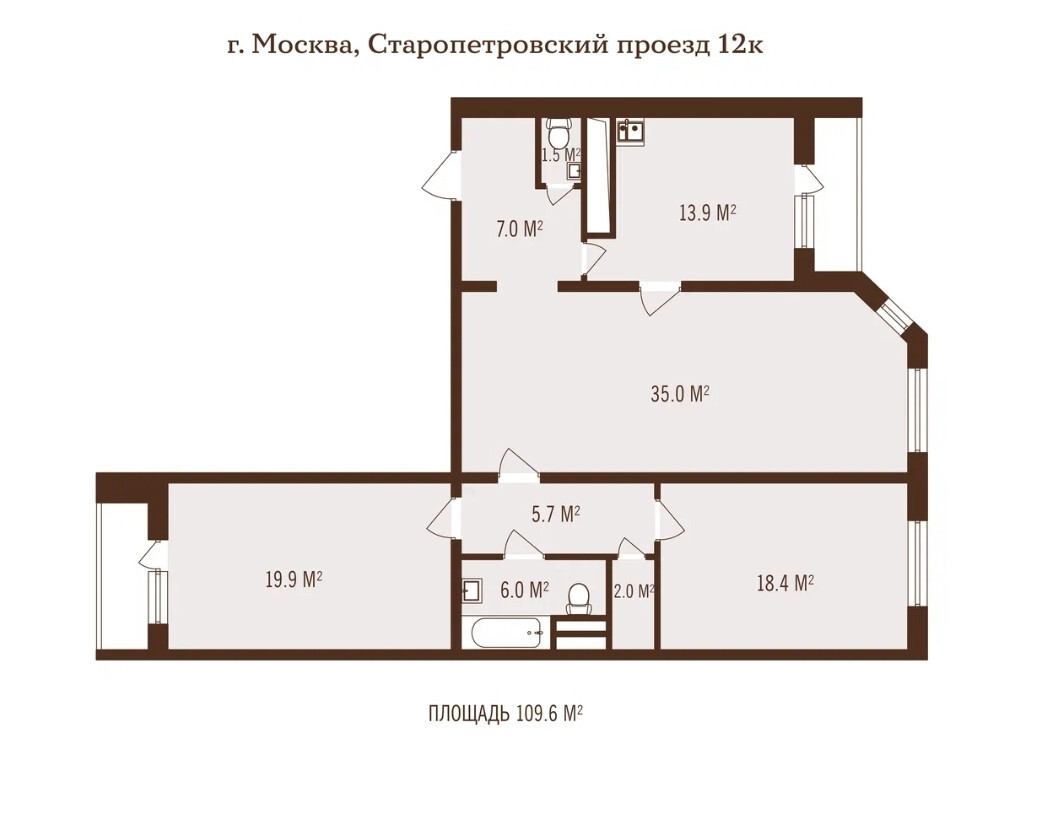 Квартира с мебелью и техникой.